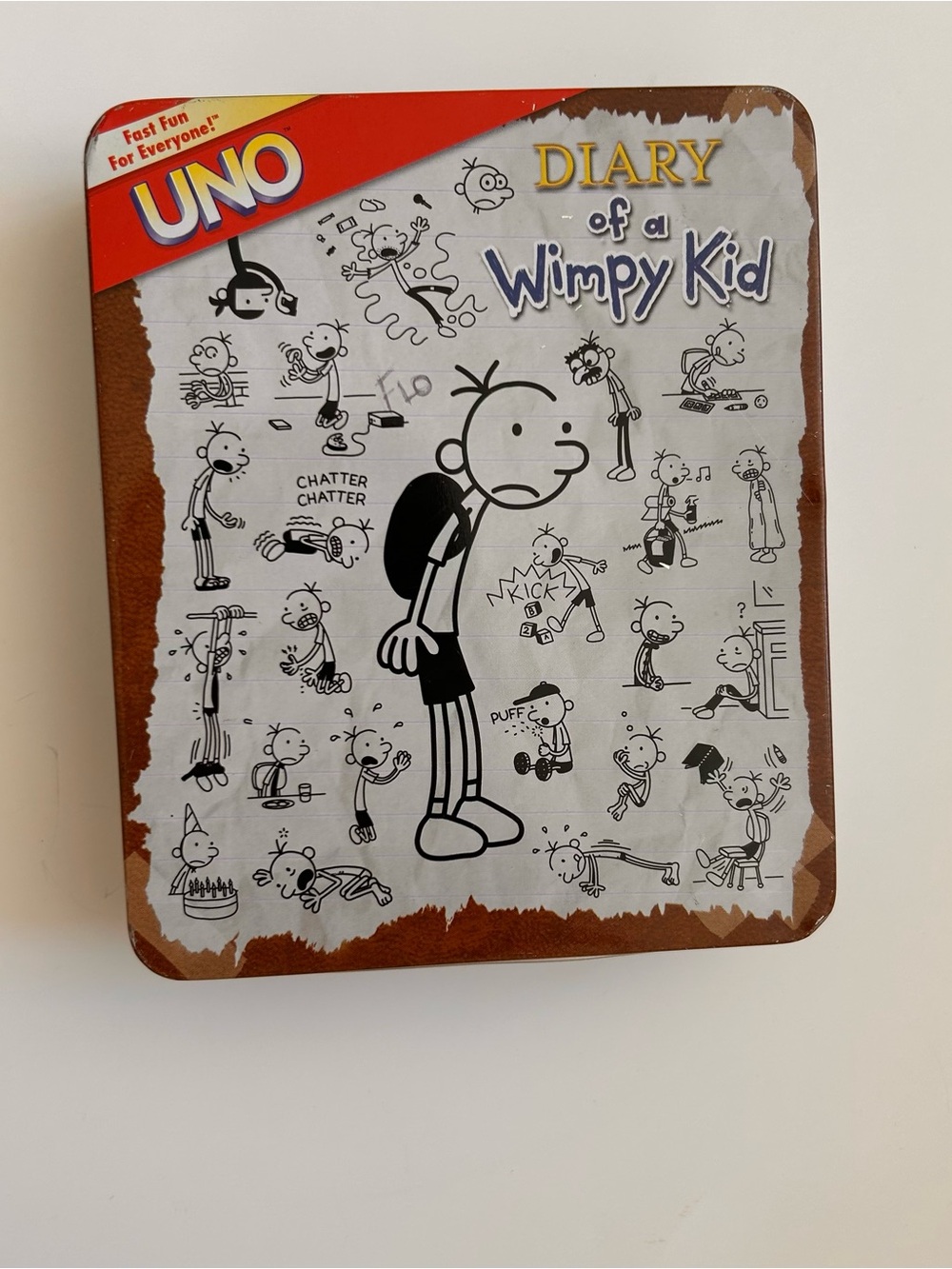 UNO x Diary of a Wimpy Kid Tin Colab kids card game